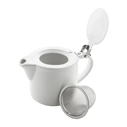 Set da tè in ceramica di alta qualità con finitura opaca e vassoio di servizio in bambù