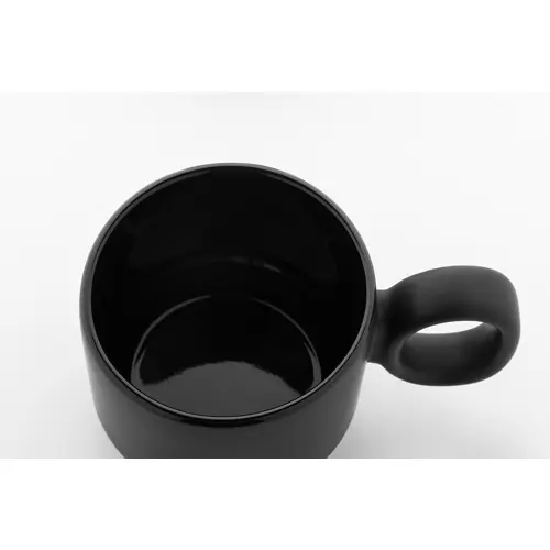 Tazza in ceramica finitura esterna opaca con vassoio in bambù 220ml