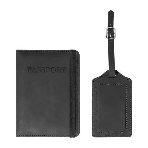 Set porta passaporto e etichetta bagaglio in RPU