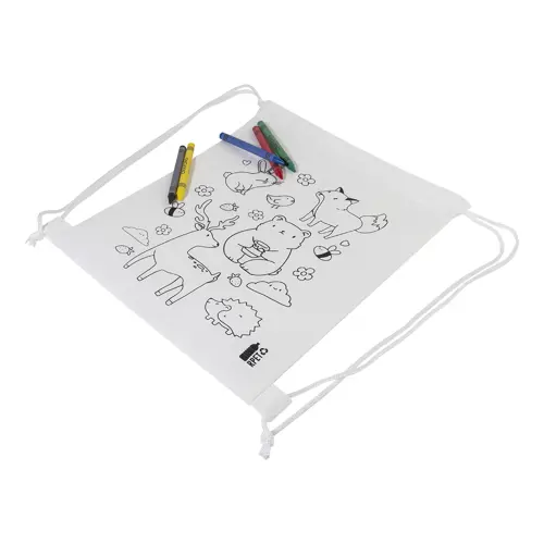 Sacca in RPET da colorare RPET con pastelli