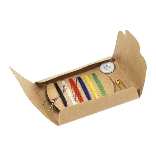 Kit da cucito compatto in custodia di carta kraft riciclata