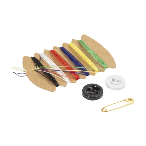 Kit da cucito compatto in custodia di carta kraft riciclata