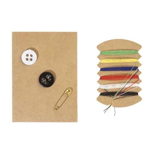 Kit da cucito compatto in custodia di carta kraft riciclata