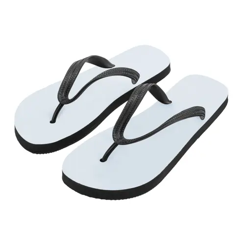 Infradito da spiaggia per la sublimazione con cinghie in PVC nero