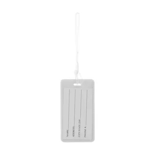 Portanome per bagaglio in plastica con inserto in carta