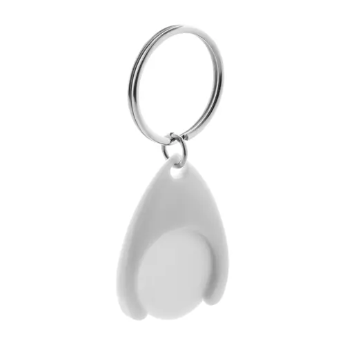 Portachiavi con gettone in plastica