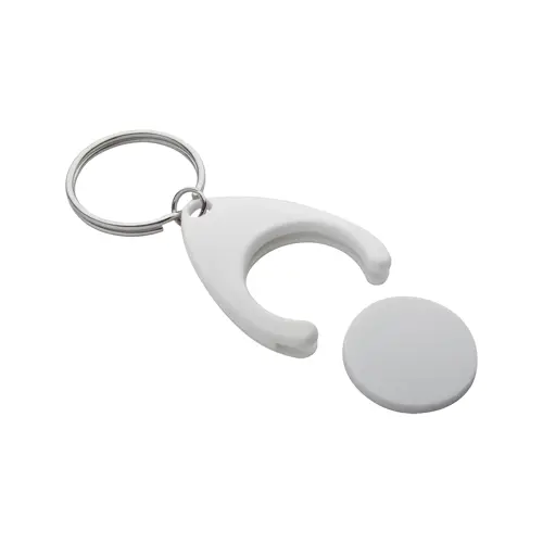 Portachiavi con gettone in plastica