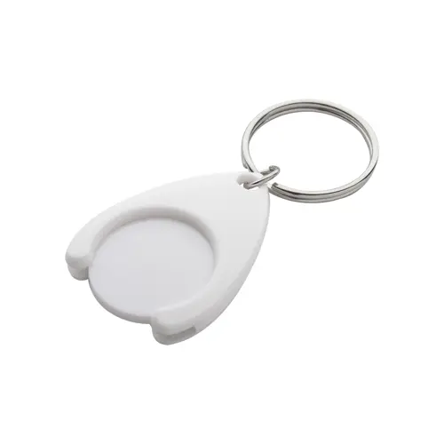 Portachiavi con gettone in plastica