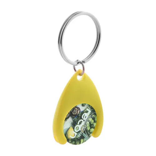 Portachiavi con gettone in plastica