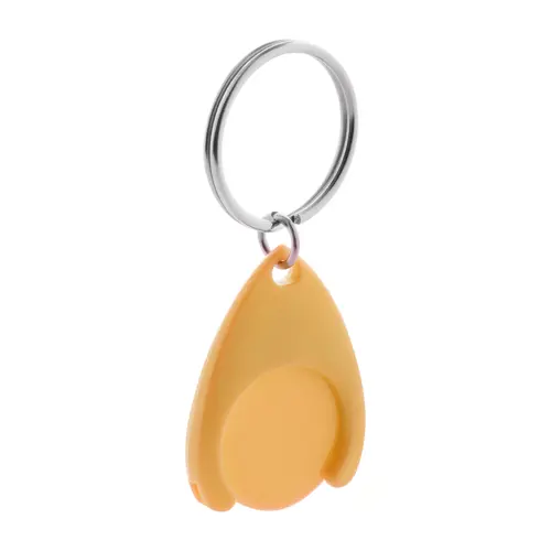 Portachiavi con gettone in plastica