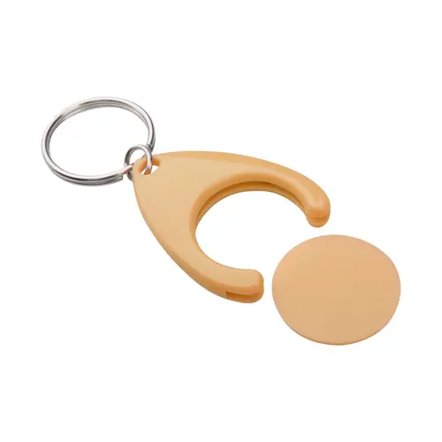 Portachiavi con gettone in plastica