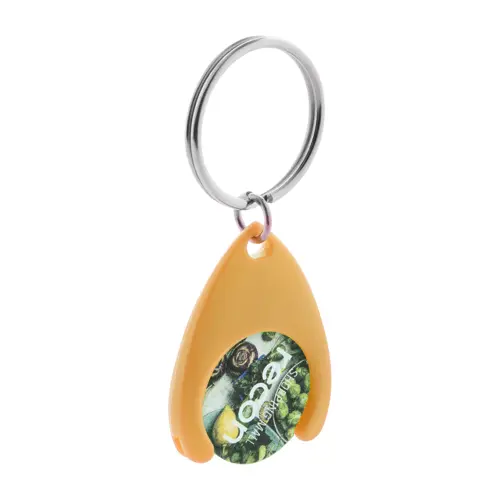 Portachiavi con gettone in plastica