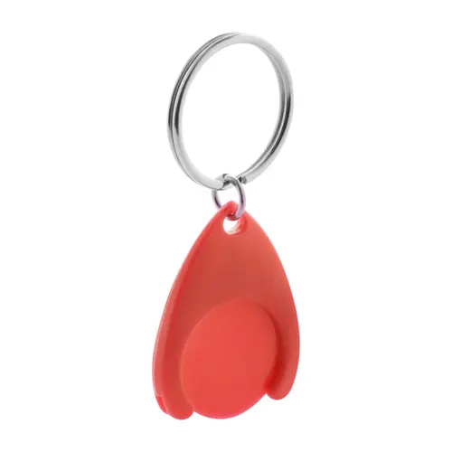 Portachiavi con gettone in plastica