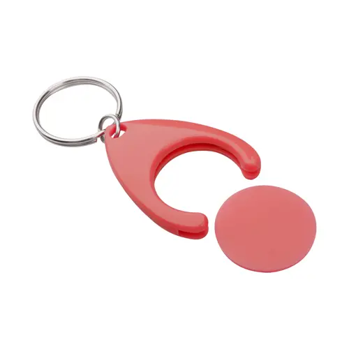 Portachiavi con gettone in plastica