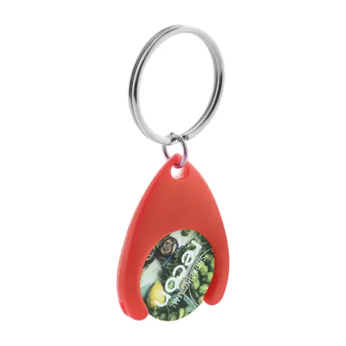 Portachiavi con gettone in plastica