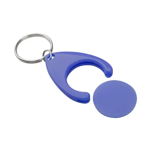 Portachiavi con gettone in plastica