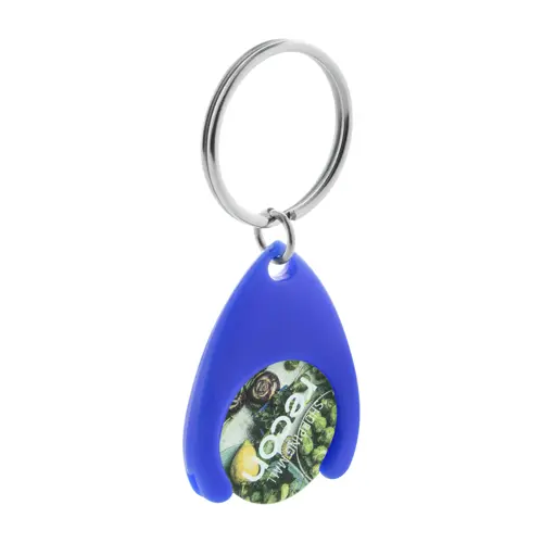 Portachiavi con gettone in plastica