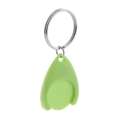 Portachiavi con gettone in plastica