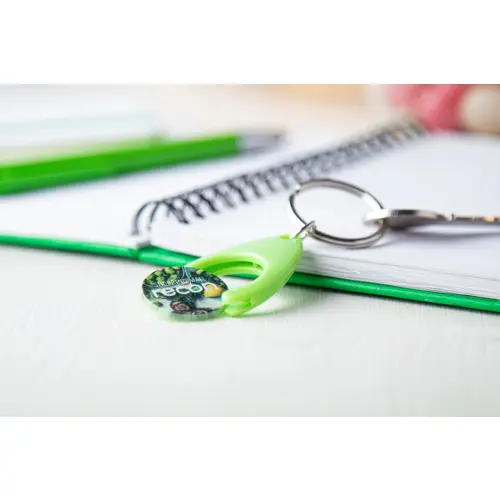 Portachiavi con gettone in plastica