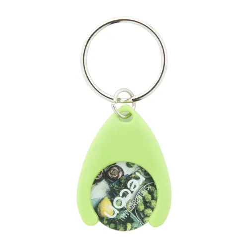 Portachiavi con gettone in plastica