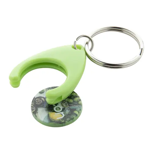 Portachiavi con gettone in plastica