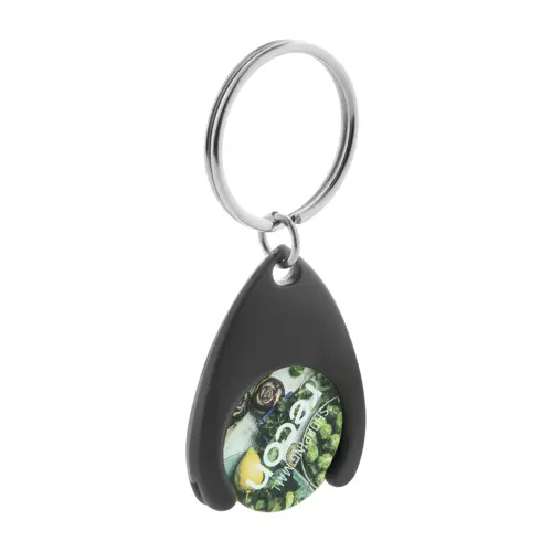Portachiavi con gettone in plastica