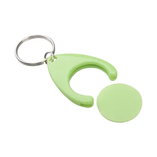 Portachiavi con gettone in plastica