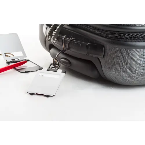 Etichetta per bagagli a forma di valigia in plastica