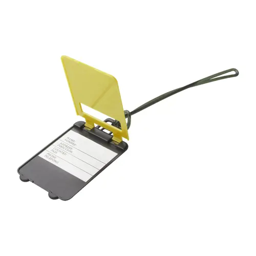 Etichetta per bagagli a forma di valigia in plastica