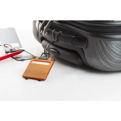 Etichetta per bagagli a forma di valigia in plastica