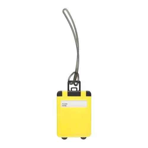 Etichetta per bagagli a forma di valigia in plastica