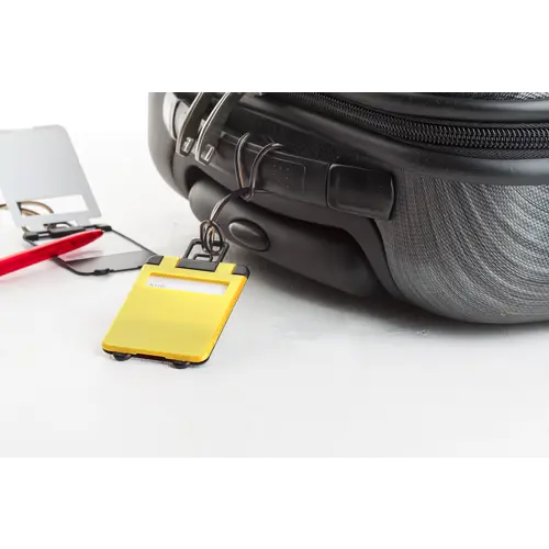 Etichetta per bagagli a forma di valigia in plastica