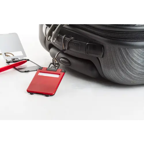 Etichetta per bagagli a forma di valigia in plastica