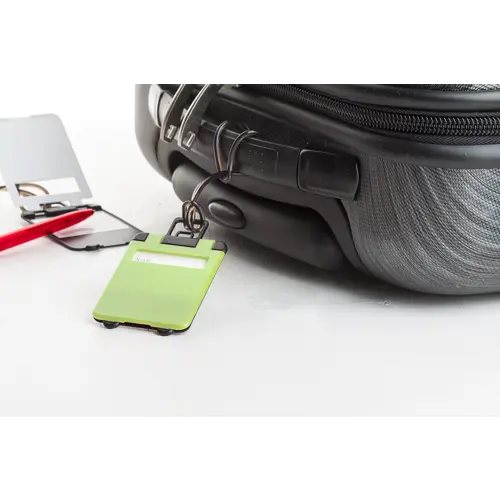 Etichetta per bagagli a forma di valigia in plastica