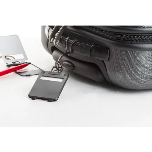 Etichetta per bagagli a forma di valigia in plastica