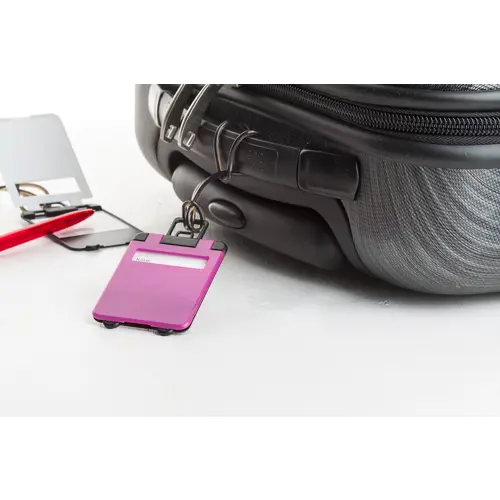 Etichetta per bagagli a forma di valigia in plastica