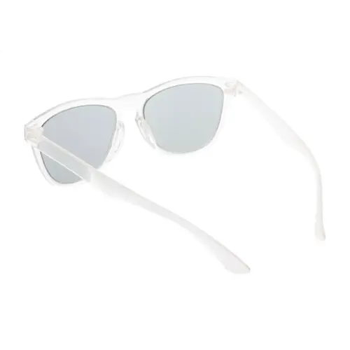 Occhiali da sole in plastica con combinazione colore lenti-telaio personalizzata e lenti UV400