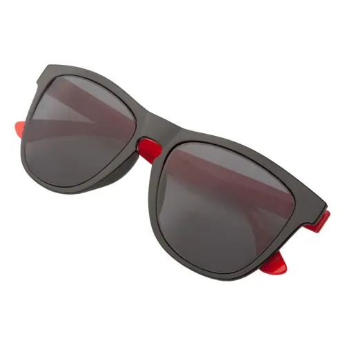 Occhiali da sole in plastica con combinazione colore lenti-telaio personalizzata e lenti UV400