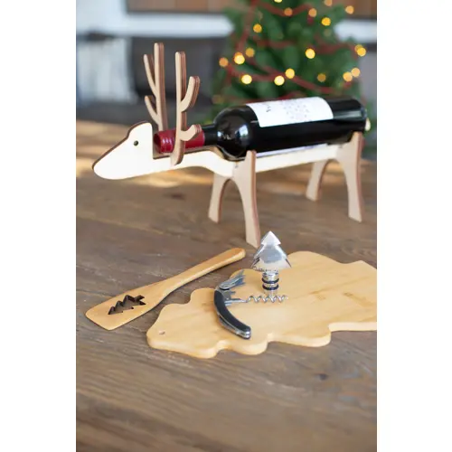 Set vino natalizio in scatola regalo di cartoncino nero