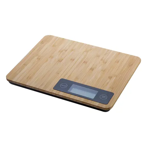 Bilancia da cucina digitale con piattaforma di pesatura in bambù