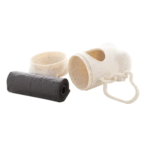 Dispenser di sacchetti biodegradabili per cani in plastica ecologica a forma di osso