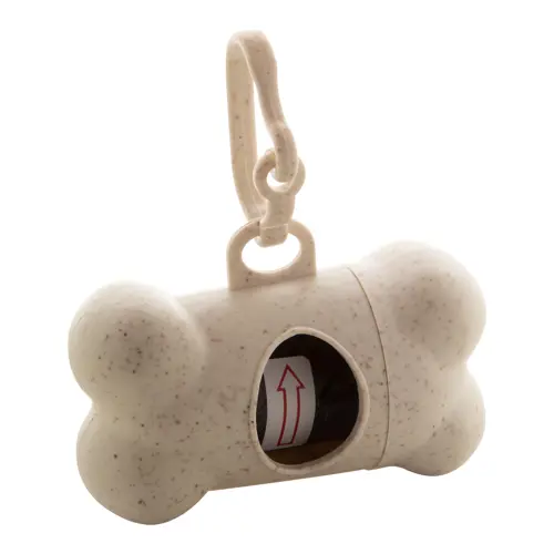 Dispenser di sacchetti biodegradabili per cani in plastica ecologica a forma di osso