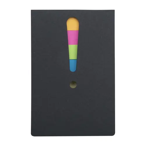 Notepad adesivi con punto esclamativo fustellato sulla copertina