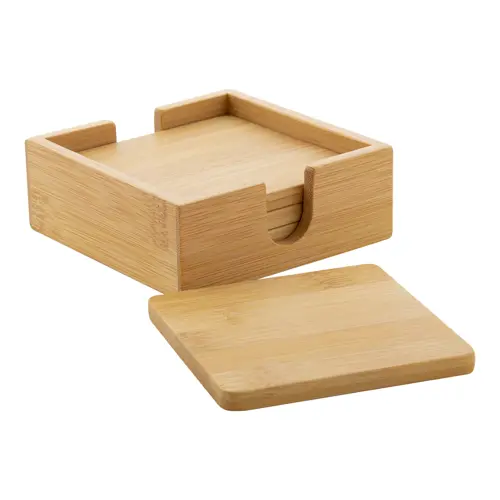 Set 4 sottobicchieri in bambù