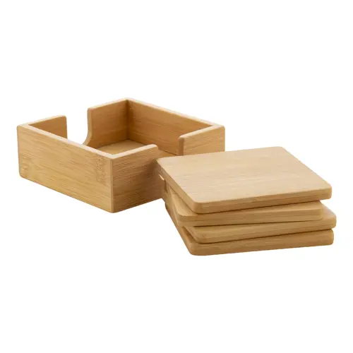 Set 4 sottobicchieri in bambù