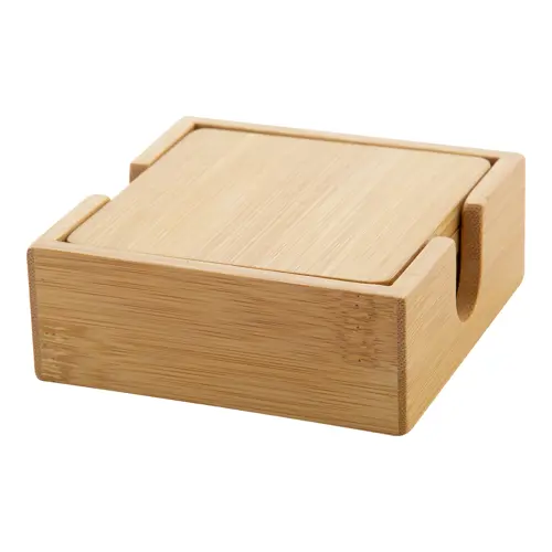 Set 4 sottobicchieri in bambù