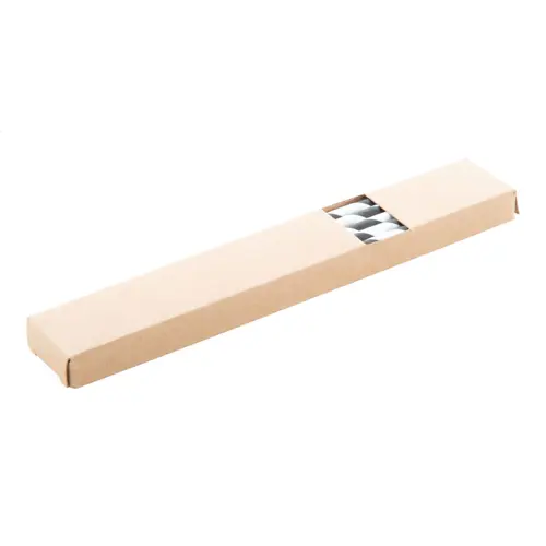 Set 10 cannucce in paglia di carta con motivo a righe in scatola di carta kraft