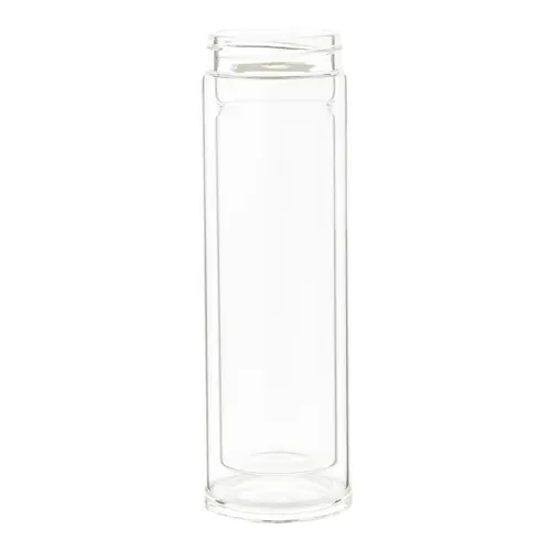 Borraccia in vetro con infusore per tè e coperchio in bambù da 420 ml.