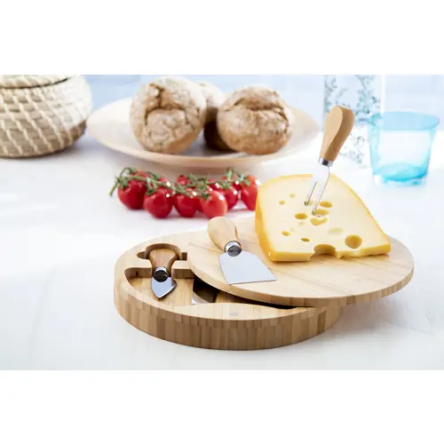 Set tagliere per formaggi con accessori