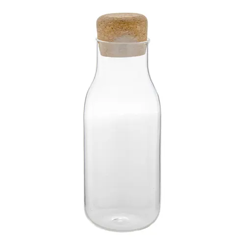 Caraffa per acqua in vetro borosilicato con coperchio in sughero 600 ml